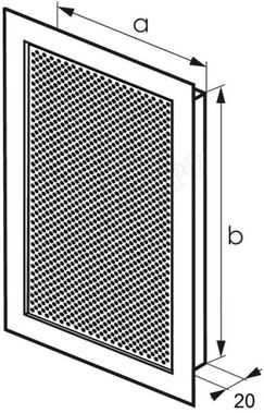 Решетка металлическая с перфорацией Кружок врезная Решетка металлическая с перфорацией Кружок врезная